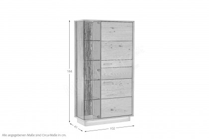 Studioline von Niehoff Sitzmöbel - Highboard Eiche satin gebeizt, matt lackiert