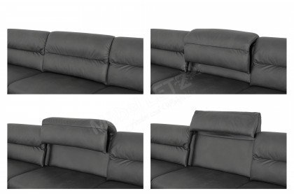 Salerno von SCHÖNER WOHNEN - Ledersofa links anthrazit