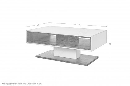 Coruna von IDEAL Möbel - Couchtisch in Weiß