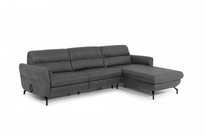 Salerno von SCHÖNER WOHNEN - Ledersofa rechts anthrazit