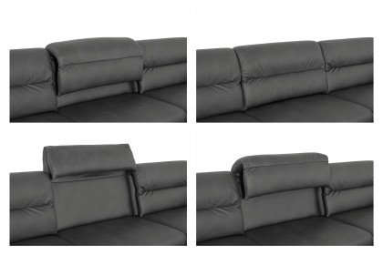 Salerno von SCHÖNER WOHNEN - Ledersofa rechts anthrazit