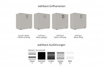 K40 von Nowy Styl - schmaler Kombischrank mit Türanschlag rechts