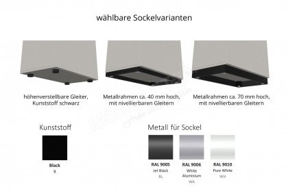 K40 von Nowy Styl - schmaler Kombischrank mit Türanschlag rechts