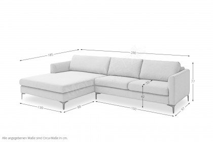 Timeless von SCHÖNER WOHNEN - Ecksofa links flamingo