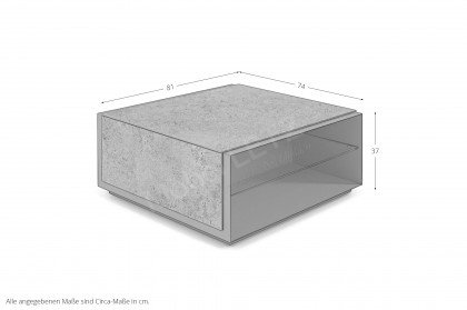 Vinci von LEONARDO Living - Couchtisch Metall mit Eiche natur