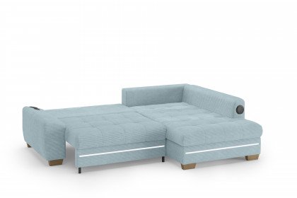 Nikita II von Nova Via - Eckgarnitur rechts blue-grey