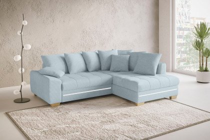 Nikita II von Nova Via - Eckgarnitur rechts blue-grey
