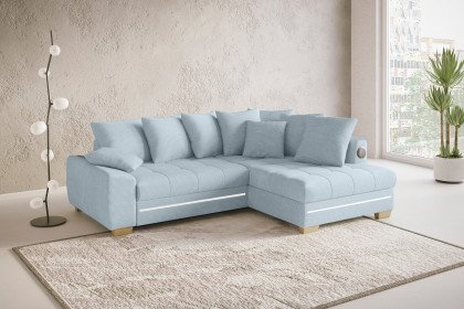 Nikita II von Nova Via - Eckgarnitur rechts blue-grey