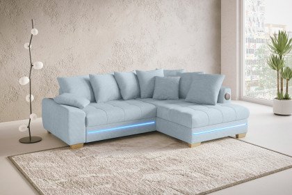 Nikita II von Nova Via - Eckgarnitur rechts blue-grey