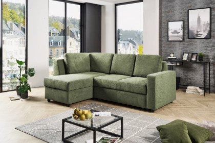 Multiflex Plus 25 von Poco - Ecksofa links dunkelgrün