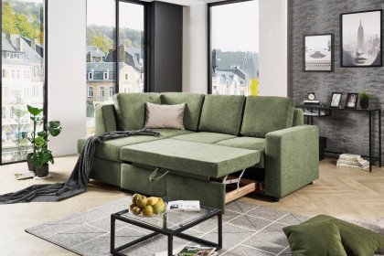 Multiflex Plus 25 von Poco - Ecksofa links dunkelgrün