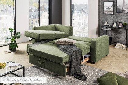 Multiflex Plus 25 von Poco - Ecksofa links dunkelgrün