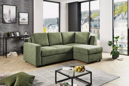 Multiflex Plus 25 von Poco - Ecksofa rechts dunkelgrün