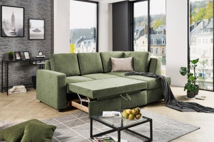 Multiflex Plus 25 von Poco - Ecksofa rechts dunkelgrün