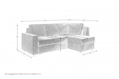 Multiflex Plus 25 von Poco - Ecksofa rechts dunkelgrün