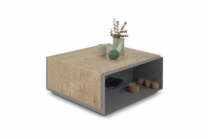 Vinci von LEONARDO Living - Couchtisch mit Metallgestell und Eiche natur