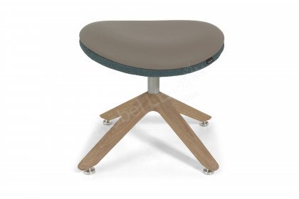 Vmontanara von Voglauer - Drehsessel mit Hocker mineralblau-stone