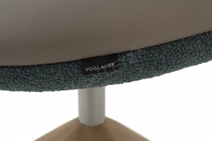 Vmontanara von Voglauer - Drehsessel mit Hocker mineralblau-stone