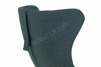Vmontanara von Voglauer - Drehsessel mit Hocker mineralblau-stone