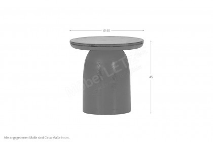 Today von GUTMANN - Beistelltisch 70501 Mango/ Marmor schwarz
