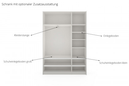 Slideline von JUTZLER - Schwebetürenschrank mit Kurztiefe grün - schwarz