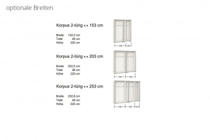 Slideline von JUTZLER - Schwebetürenschrank mit Kurztiefe grün - schwarz