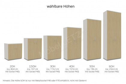 K40 von Nowy Styl - Flügeltürenschrank weiß