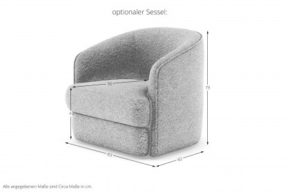 Modena-LE23 von Schröno - Sofa-Gruppe creme