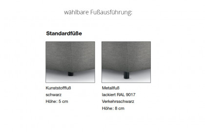CR.480 von creation by Rolf Benz - Ledersofa links braunrot