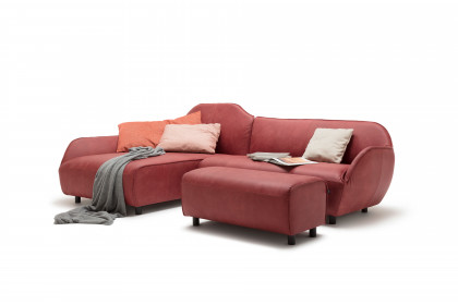 CR.480 von creation by Rolf Benz - Ledersofa links braunrot