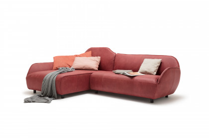 CR.480 von creation by Rolf Benz - Ledersofa links braunrot