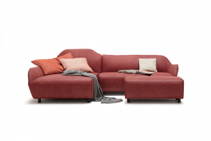 CR.480 von creation by Rolf Benz - Ledersofa links braunrot