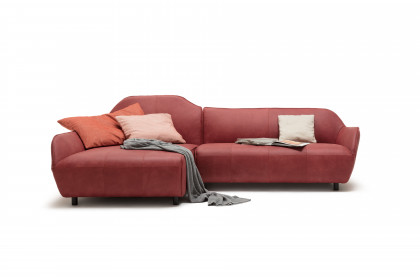 CR.480 von creation by Rolf Benz - Ledersofa links braunrot