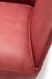 CR.480 von creation by Rolf Benz - Ledersofa links braunrot