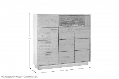 Studioline von Niehoff Sitzmöbel - Schrank Eiche satin gebeizt/ Lack dark grey