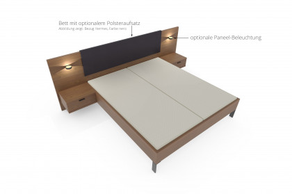 Siena von RMW Rietberger - Schlafzimmer-Einrichtung Nussbaum/ atlantikblau