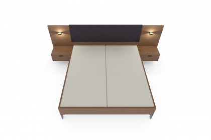 Siena von RMW Rietberger - Schlafzimmer-Einrichtung Nussbaum/ atlantikblau