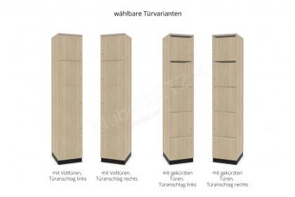 K40 von Nowy Styl - Schließfachschrank mit 5 abschließbaren Fächern