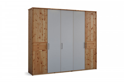 Lugano-sleeping von Schösswender - Schrank Zirbe - Weißglas matt