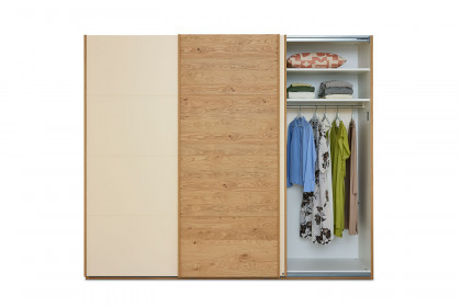 Montino von Musterring - Schrank 250 cm breit Lack sand - Eiche