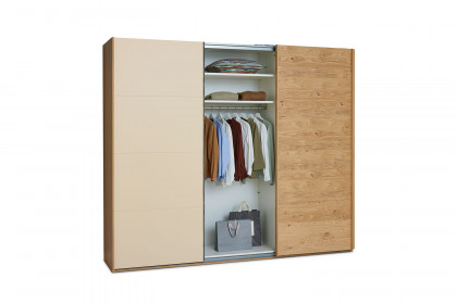 Montino von Musterring - Schrank 250 cm breit Lack sand - Eiche