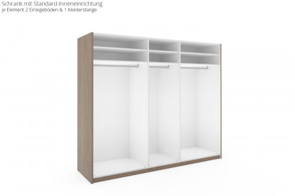 Montino von Musterring - Schrank 250 cm breit Lack sand - Eiche