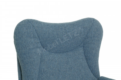Kiko von SCHÖNER WOHNEN - Polstersessel mit Hocker eisblau