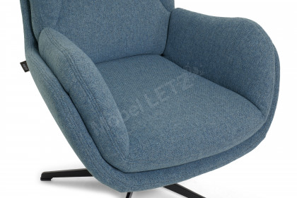 Kiko von SCHÖNER WOHNEN - Polstersessel mit Hocker eisblau