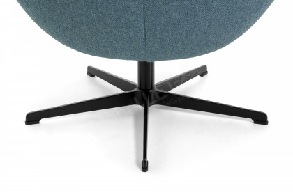 Kiko von SCHÖNER WOHNEN - Polstersessel mit Hocker eisblau