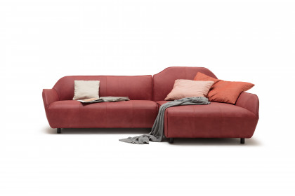 CR.480 von creation by Rolf Benz - Ledersofa rechts braunrot