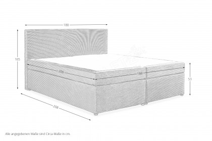 Aspen-BX890 von Sun Garden - Boxspringbett silber
