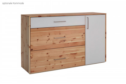 Lugano-sleeping von Schösswender - Schlafzimmer Zirbe - Mattglas weiß