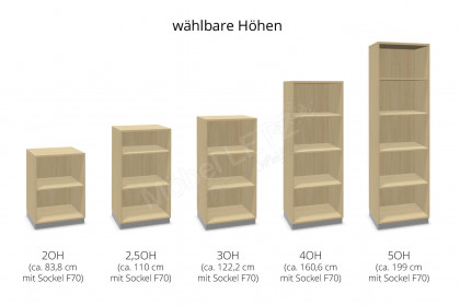 K40 von Nowy Styl - Wertfachschrank mit 10 abschließbaren Fächern