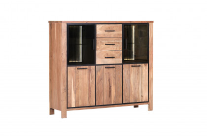 Akazio von GUTMANN - Highboard 70325 Akazie/ schwarz